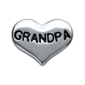 Origami Owl “GRANDPA” heart charm
